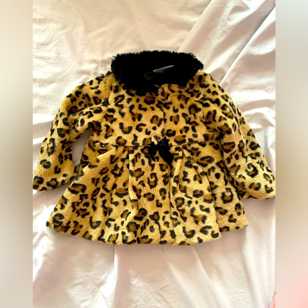 Chetah print overcoat for baby 9-12 months old.